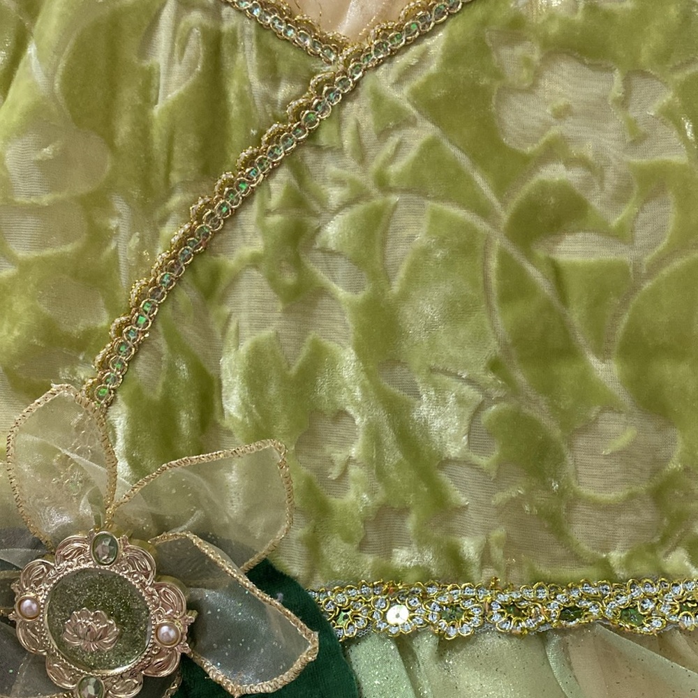 Disney Princess Tiana Costume Dress Up Gown Princess And The Frog Size 5/6 - Picture 3 of 6